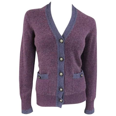 chanel purple cardigan|chanel cardigan suit 50s women's.